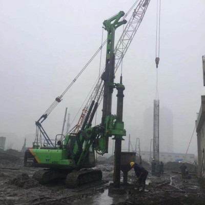 Screw pile driver KR60A building construction machine, hydraulics press rotary Pile  drilling rig